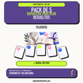 Pack de 5 supuestos prácticos resueltos de Filosofía en Comunitat Valenciana. Incluye manual específico. PDF de Opotemario.
