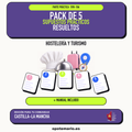 Pack de 5 supuestos prácticos resueltos de Hostelería y Turismo en Castilla-La Mancha. Incluye manual específico. PDF de Opotemario.
