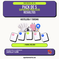 Pack de 5 supuestos prácticos resueltos de Hostelería y Turismo en Castilla y León. Incluye manual específico. PDF de Opotemario.