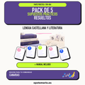 Pack de 5 supuestos prácticos resueltos de Lengua Castellana y Literatura en Canarias. Incluye manual específico. PDF de Opotemario.