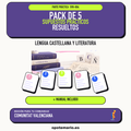 Pack de 5 supuestos prácticos resueltos de Lengua Castellana y Literatura en Comunitat Valenciana. Incluye manual específico. PDF de Opotemario.