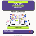 Pack de 5 supuestos prácticos resueltos de Pedagogía Terapéutica (PT) en Castilla-La Mancha. Incluye manual específico. PDF de Opotemario.