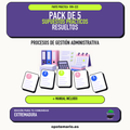 Pack de 5 supuestos prácticos resueltos de Procesos de Gestión Administrativa en Extremadura. Incluye manual específico. PDF de Opotemario.