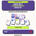 Pack de 5 supuestos prácticos resueltos de Procesos de Gestión Administrativa en Madrid. Incluye manual específico. PDF de Opotemario.