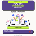 Pack de 5 supuestos prácticos resueltos de Servicios a la Comunidad en Castilla-La Mancha. Incluye manual específico. PDF de Opotemario.