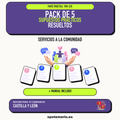 Pack de 5 supuestos prácticos resueltos de Servicios a la Comunidad en Castilla y León. Incluye manual específico. PDF de Opotemario.