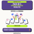 Pack de 5 supuestos prácticos resueltos de Servicios a la Comunidad en Comunitat Valenciana. Incluye manual específico. PDF de Opotemario.