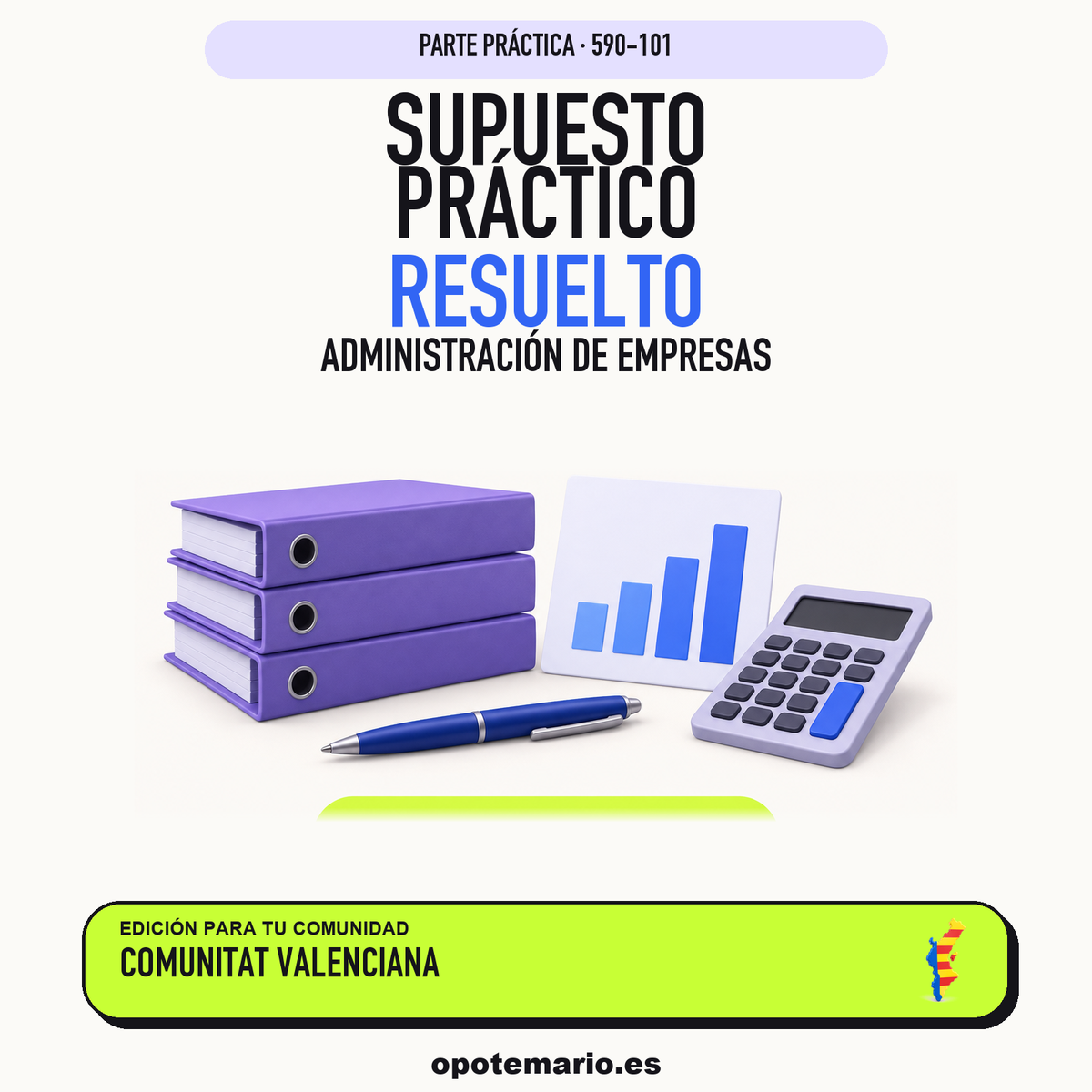 Supuestos prácticos resueltos de Administración de Empresas en Comunitat Valenciana. PDF de Opotemario.