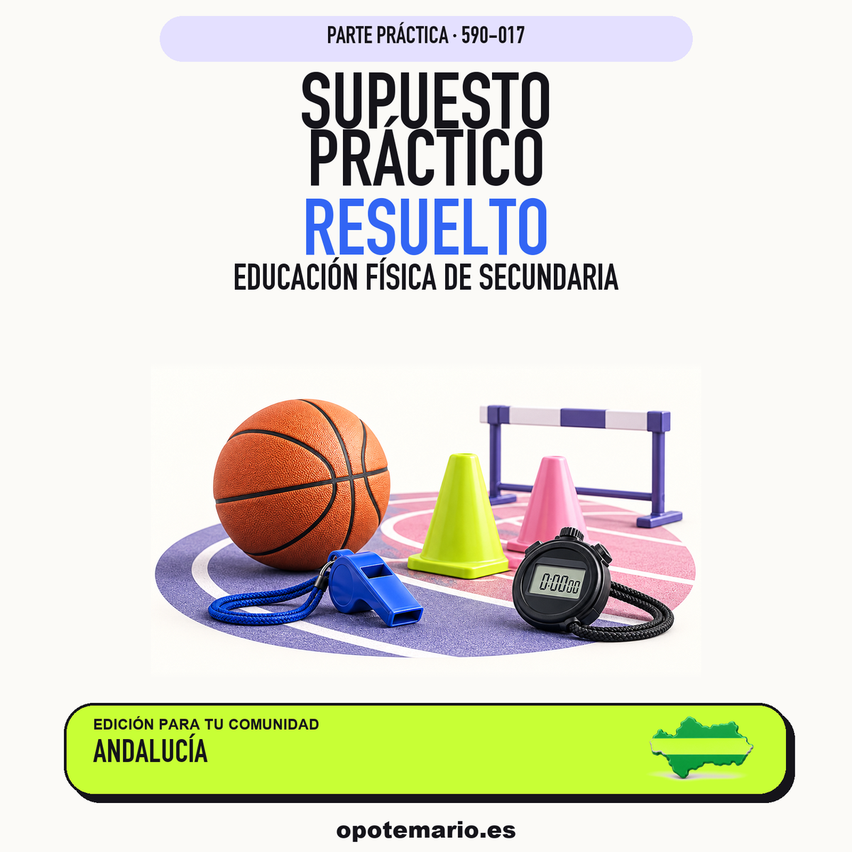 Supuestos prácticos resueltos de Educación Física de Secundaria en Andalucía. PDF de Opotemario.