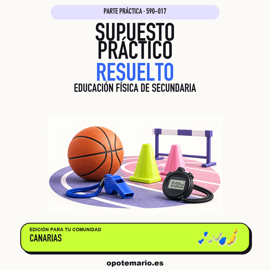 Supuestos prácticos resueltos de Educación Física de Secundaria en Canarias. PDF de Opotemario.