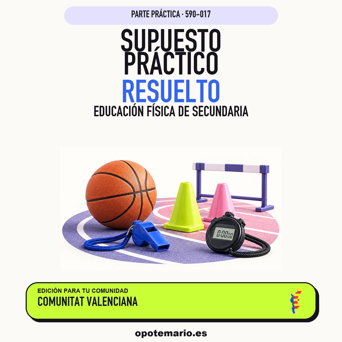 Supuestos prácticos resueltos de Educación Física de Secundaria en Comunitat Valenciana. PDF de Opotemario.