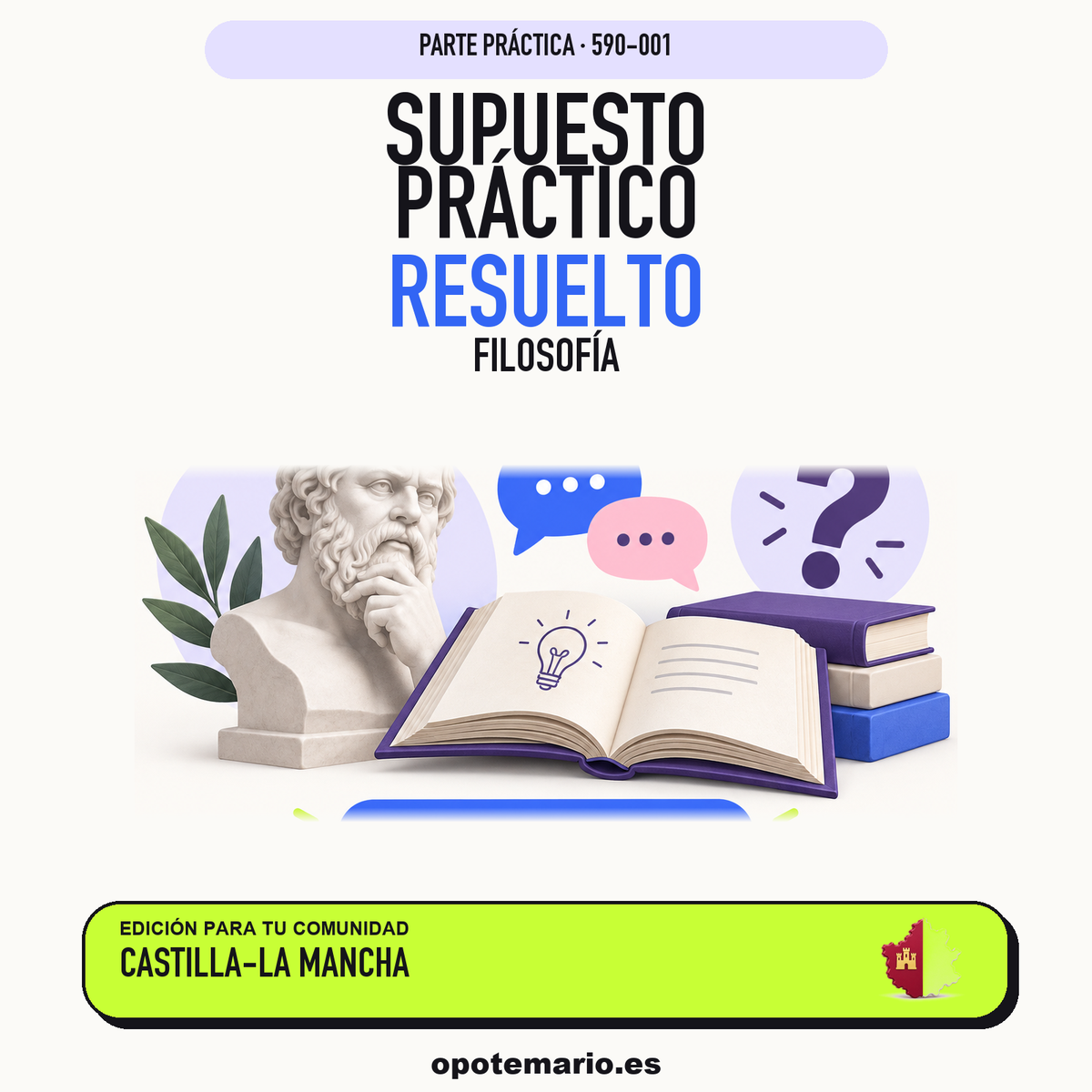 Supuestos prácticos resueltos de Filosofía en Castilla-La Mancha. PDF de Opotemario.