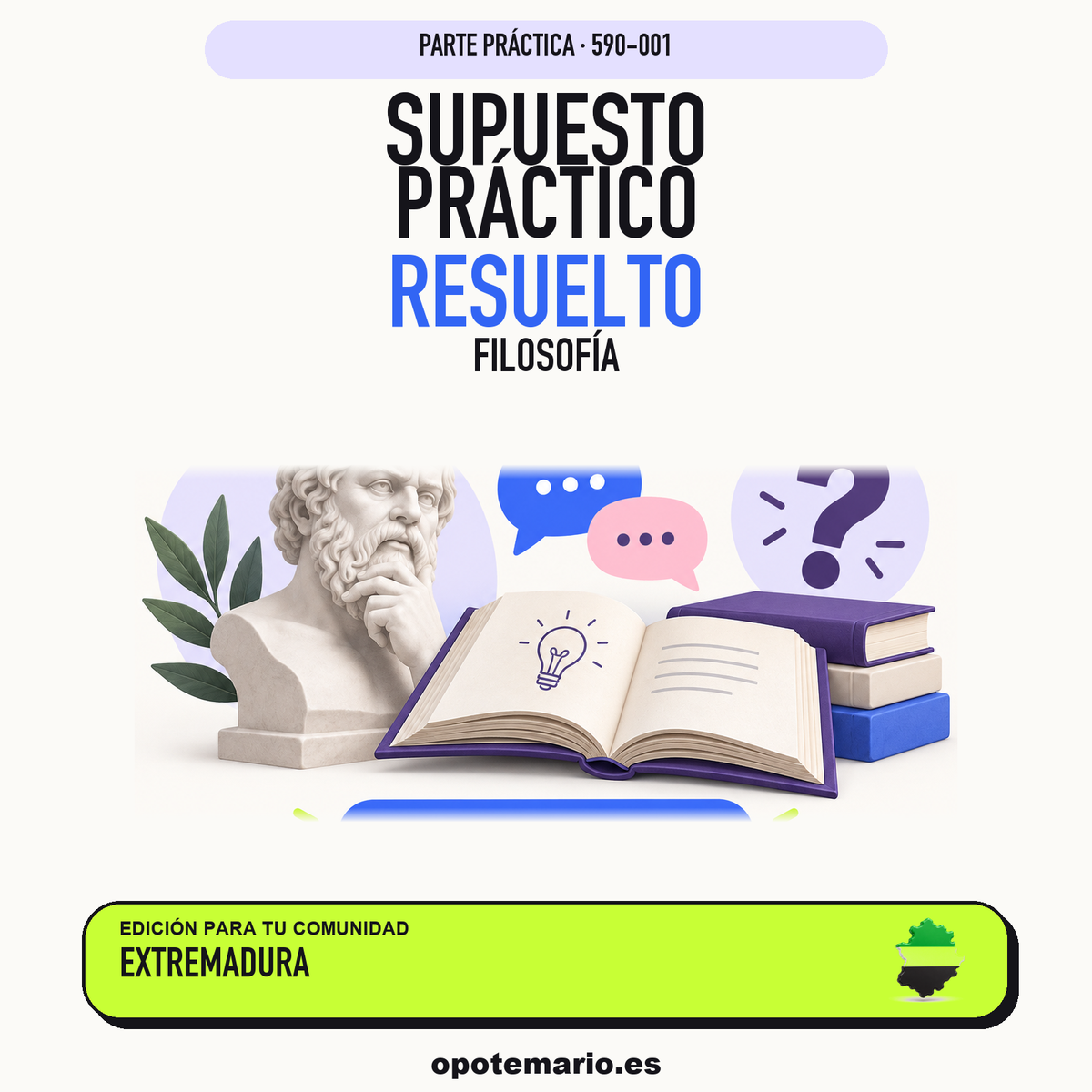 Supuestos prácticos resueltos de Filosofía en Extremadura. PDF de Opotemario.