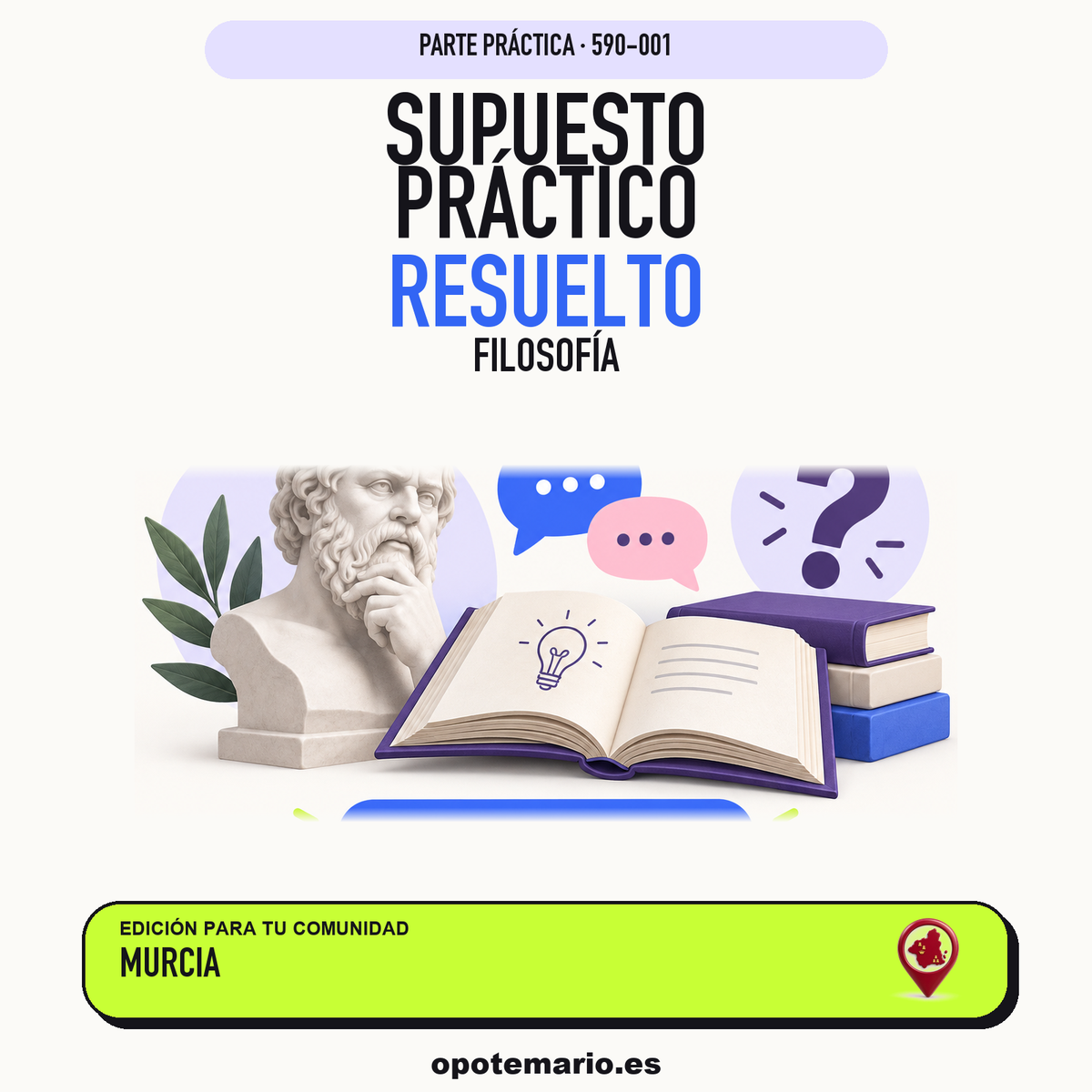 Supuestos prácticos resueltos de Filosofía en Murcia. PDF de Opotemario.