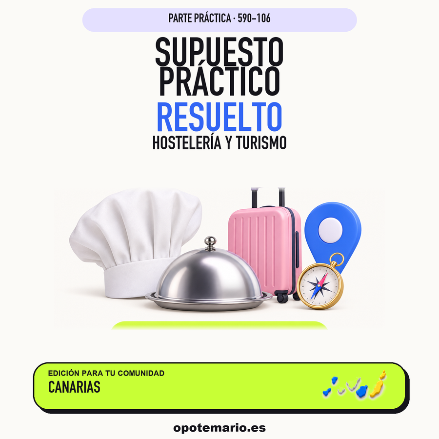 Supuestos prácticos resueltos de Hostelería y Turismo en Canarias. PDF de Opotemario.