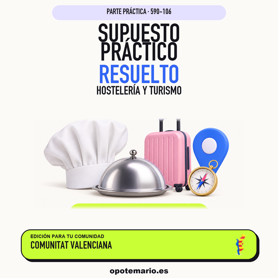 Supuestos prácticos resueltos de Hostelería y Turismo en Comunitat Valenciana. PDF de Opotemario.