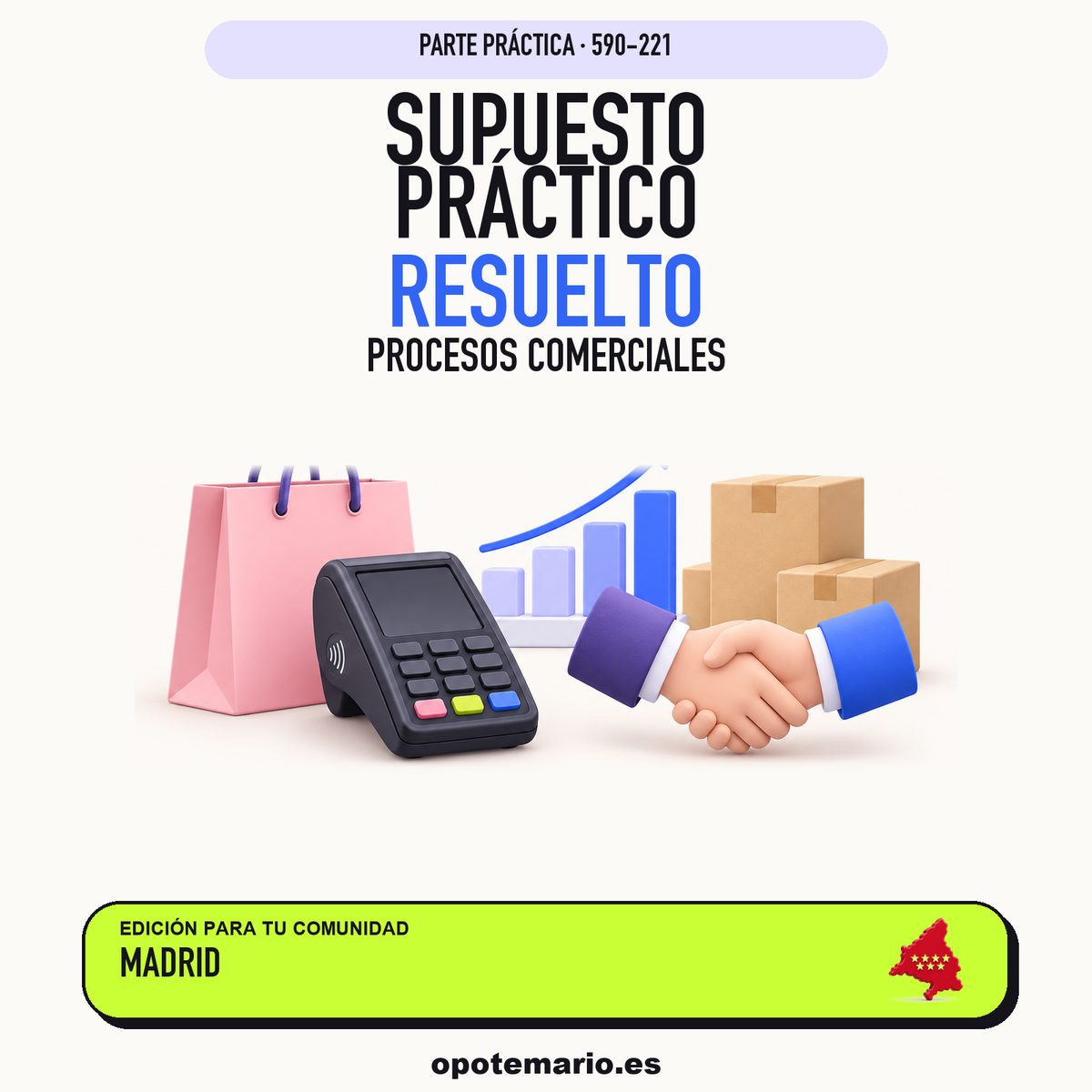Supuestos prácticos resueltos de Procesos Comerciales en Madrid. PDF de Opotemario.