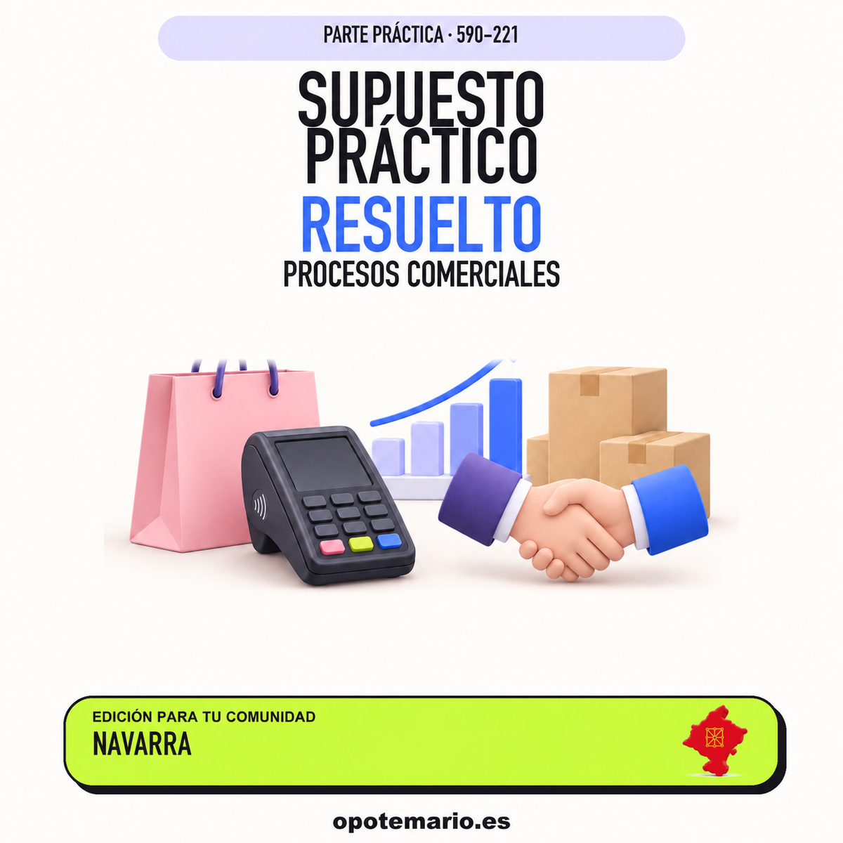 Supuestos prácticos resueltos de Procesos Comerciales en Navarra. PDF de Opotemario.