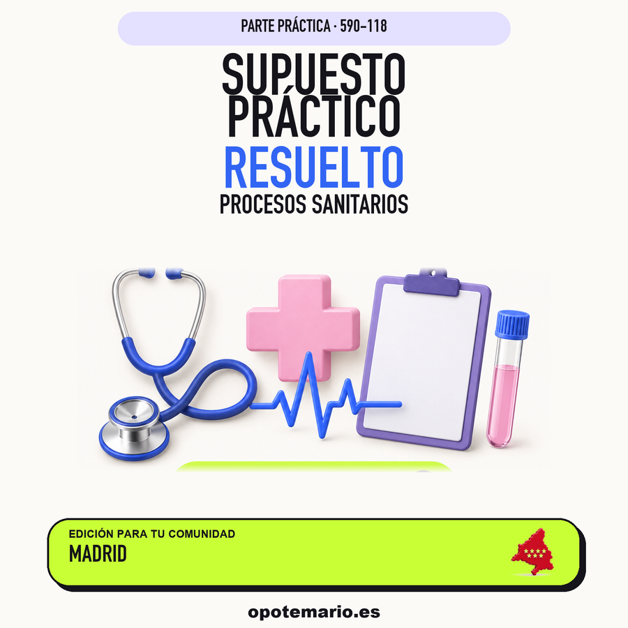 Supuestos prácticos resueltos de Procesos Sanitarios en Madrid. PDF de Opotemario.