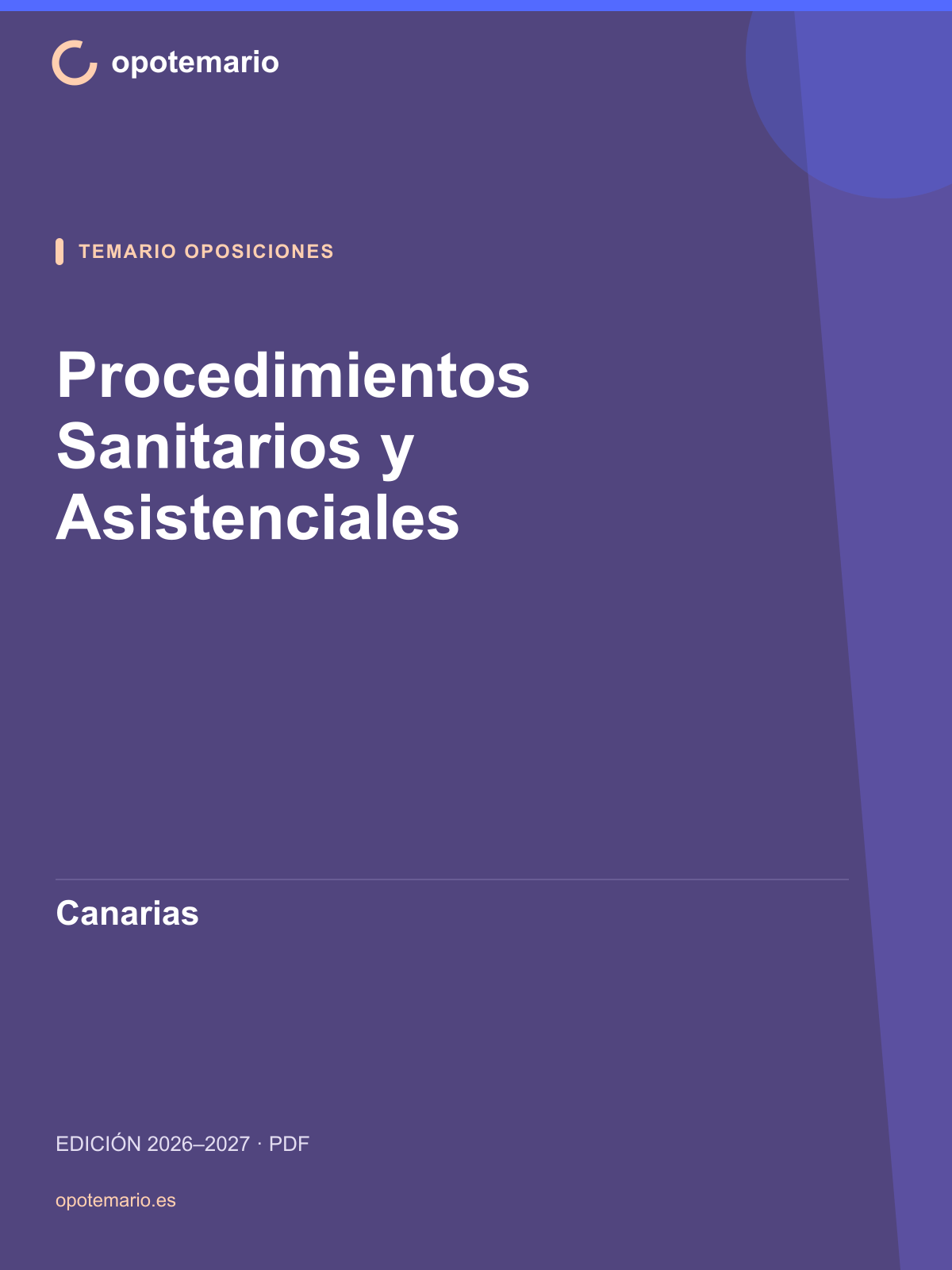 Temario de oposiciones de Procedimientos Sanitarios y Asistenciales en Canarias 2026-2027